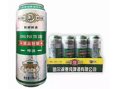 哈尔滨麦纯精品特制啤酒